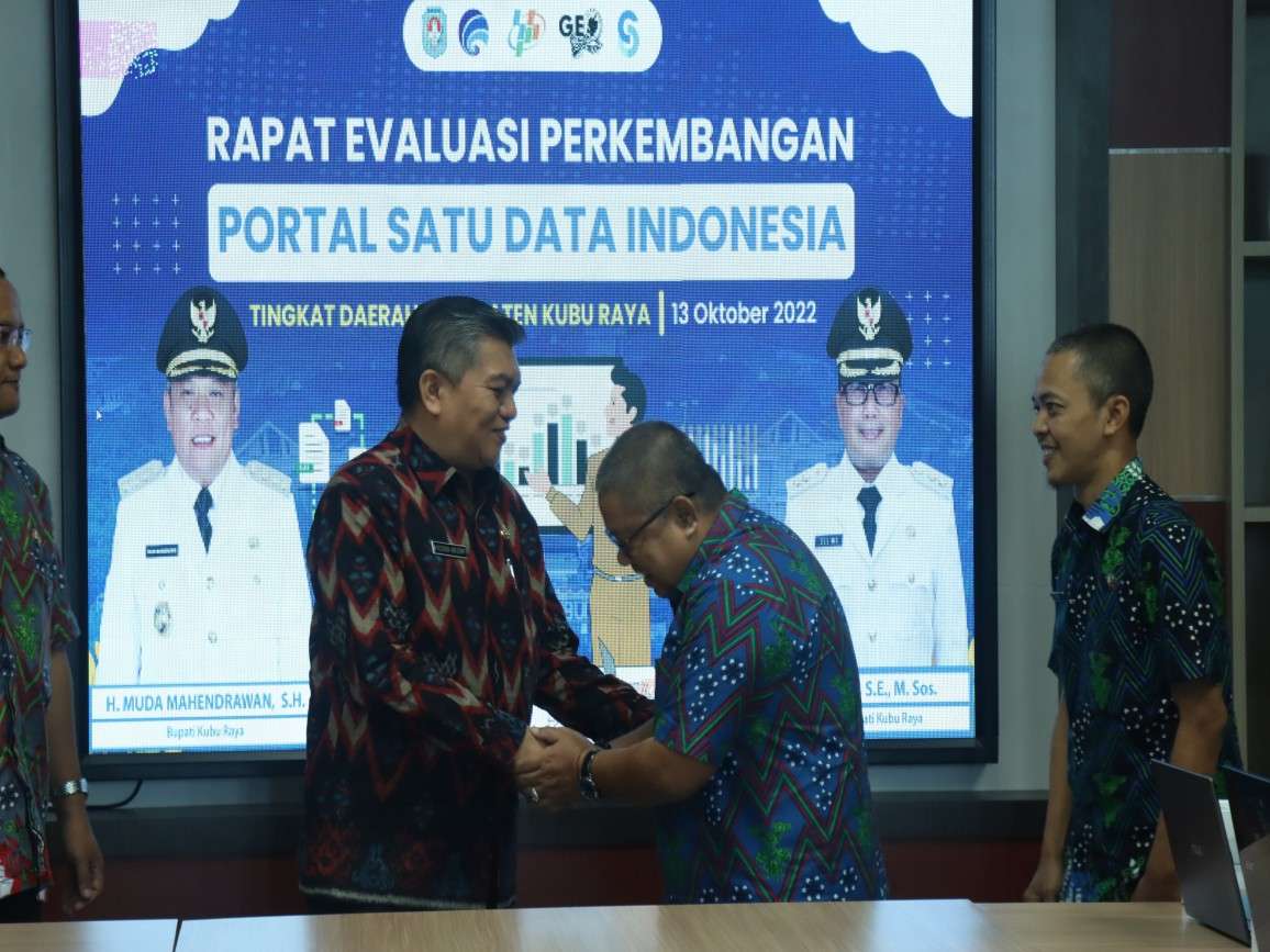 Rapat Evaluasi Perkembangan Portal Satu Data Indonesia Tingkat Daerah Kabupaten Kubu Raya