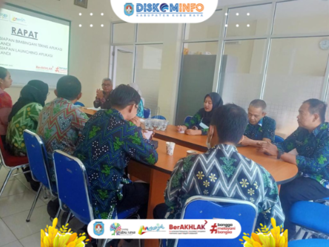 Rapat Persiapan Bimtek dan Launching Aplikasi SRIKANDI di Ruang Rapat Diperpusip