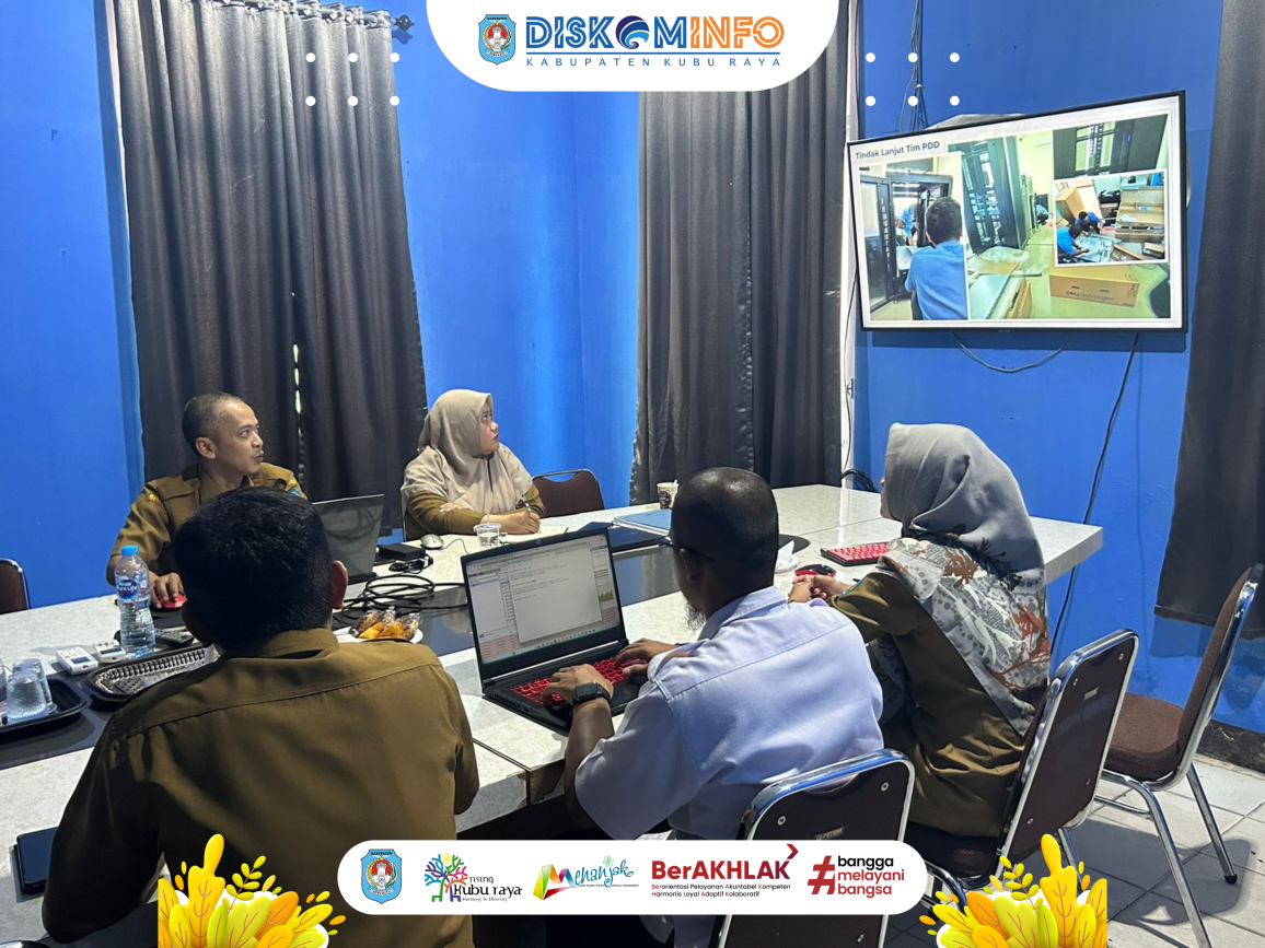 Rapat Koordinasi Teknis Pemetaan Kebutuhan Infrastruktur Pusat Data (Perangkat Server) Penunjang Sistem Informasi Aplikasi Pengelolaan Keuangan dan Pengelolaan Aset Daerah Kabupaten Kubu Raya