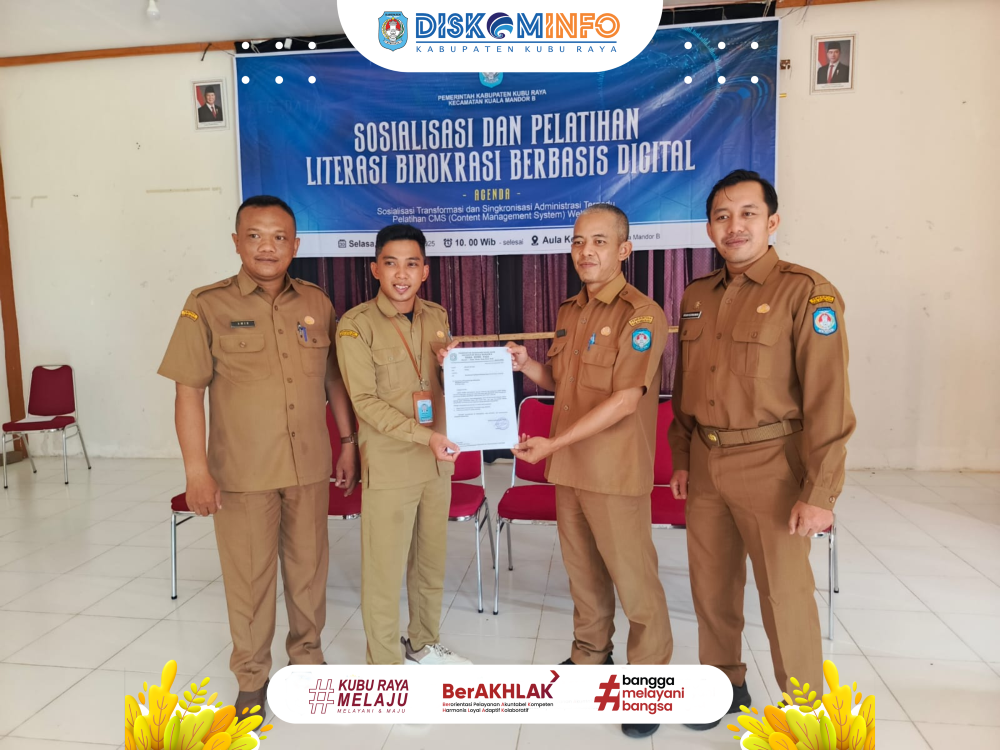 Sosialisasi dan Pelatihan Literasi Birokrasi Berbasis Digital Digelar di Kecamatan Kuala Mandor B