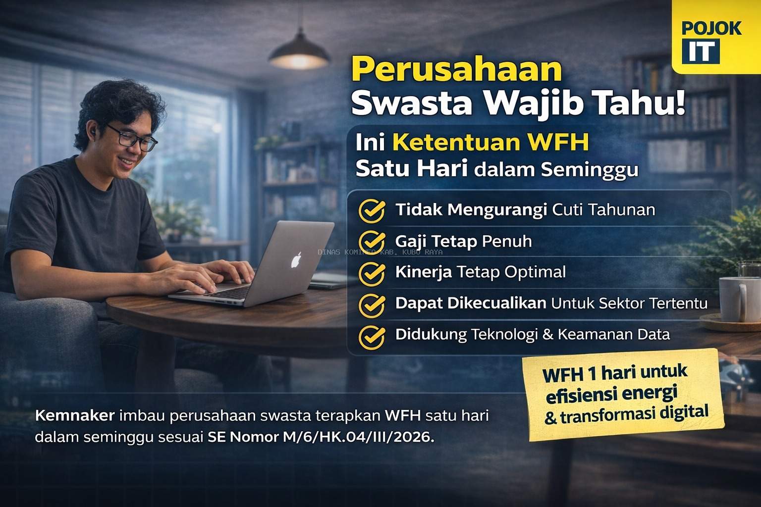 Perusahaan Swasta Wajib Tahu! Ini Ketentuan WFH Satu Hari dalam Seminggu