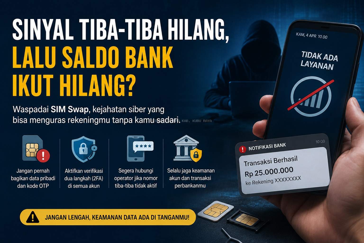 Sinyal Tiba-Tiba Hilang? Waspadai Kejahatan SIM Swap yang Bisa Menguras Rekening