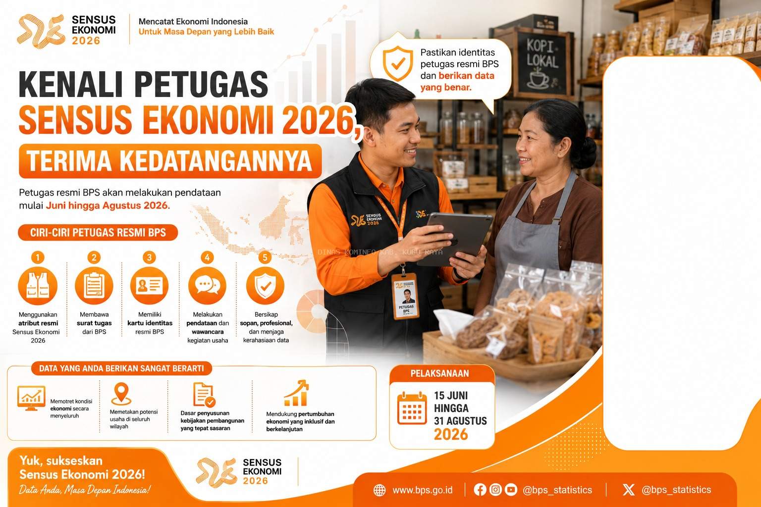 Kenali Petugas Sensus Ekonomi 2026, Jangan Ragu Menerima Kedatangannya