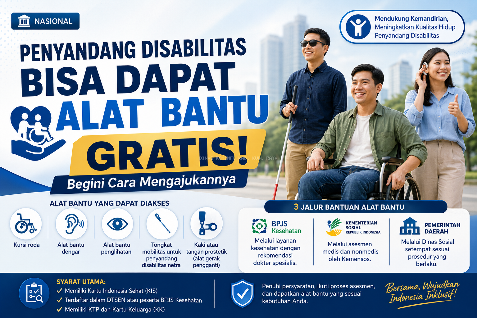 Penyandang Disabilitas Bisa Dapat Alat Bantu Gratis, Begini Cara Mengajukannya