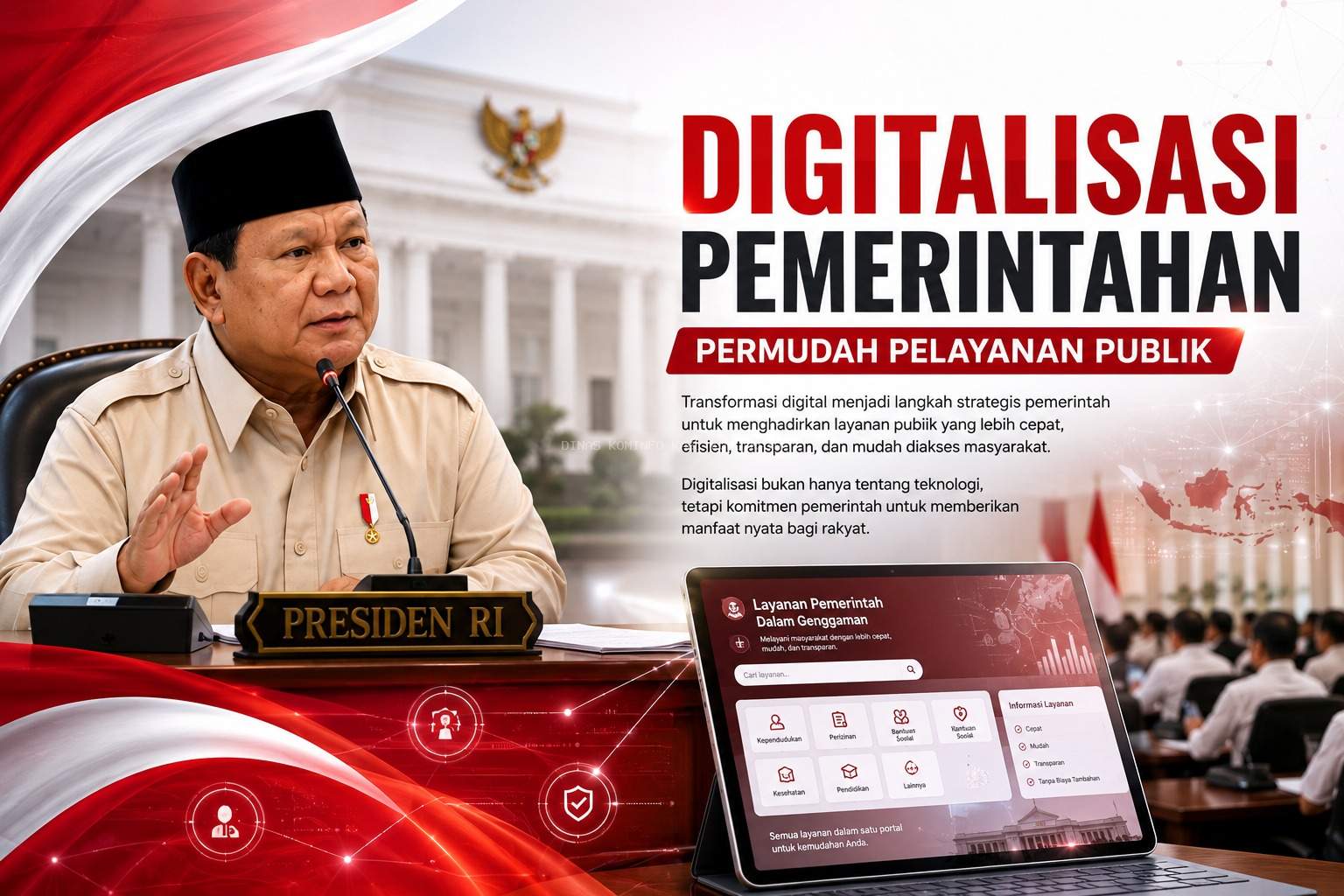 Digitalisasi Pemerintah Permudah Pelayanan Publik, Presiden Prabowo: Rakyat Harus Merasakan Manfaatnya